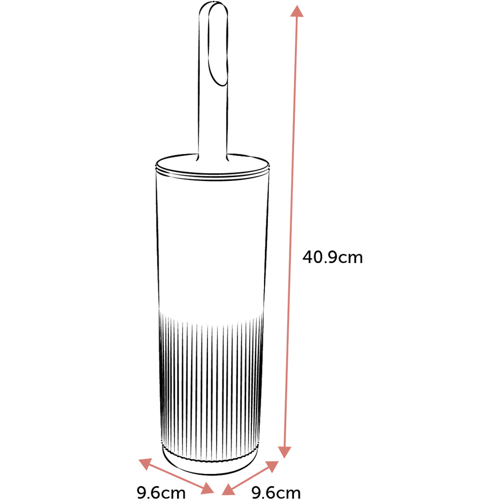 ReBorn Stone Effect Recycled Plastic Toilet Brush with Replaceable Screw-in Heads Image 9