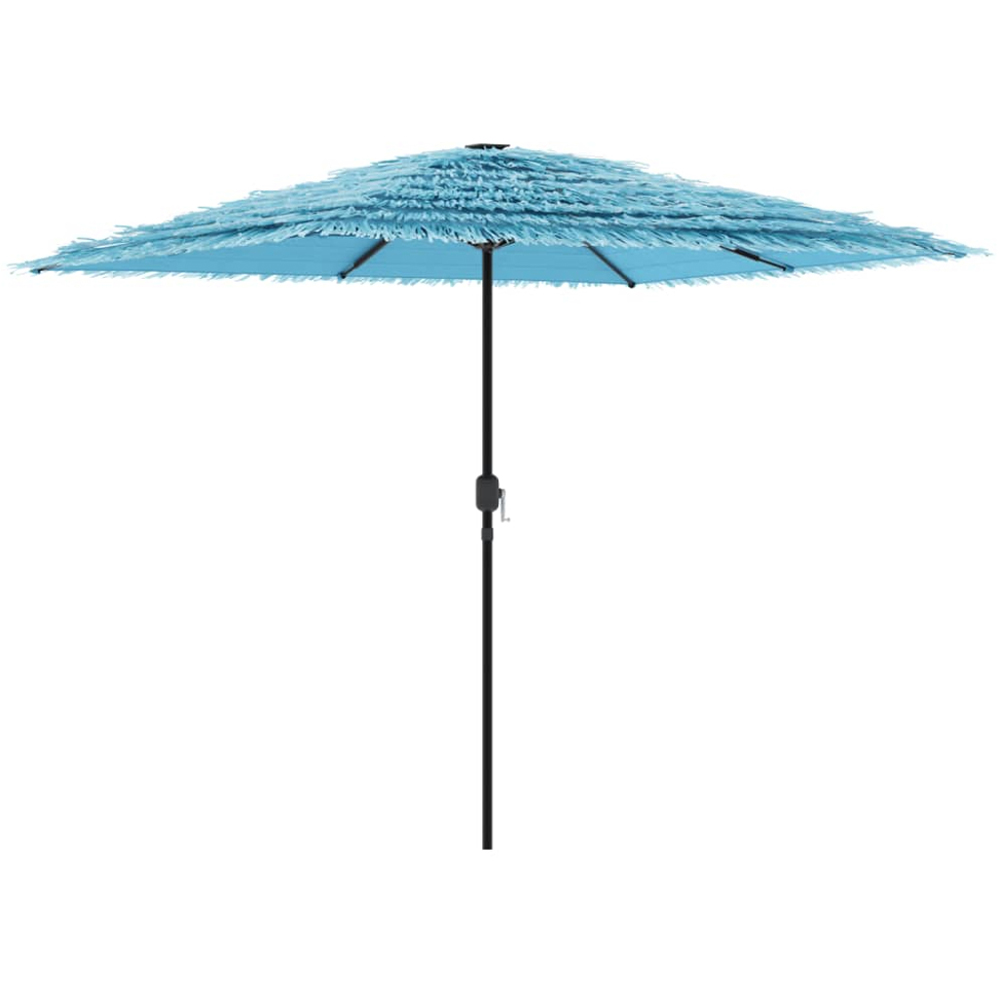 vidaXL Blue Straw Top Garden Parasol with Steel Pole 2.4m Image 4