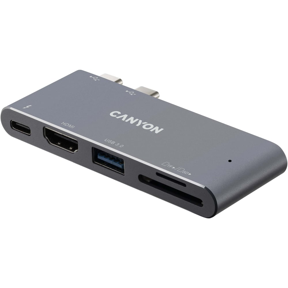 Canyon DS-5 5 in 1 Thunderbolt 3 4K Space Grey Docking Station Image 1