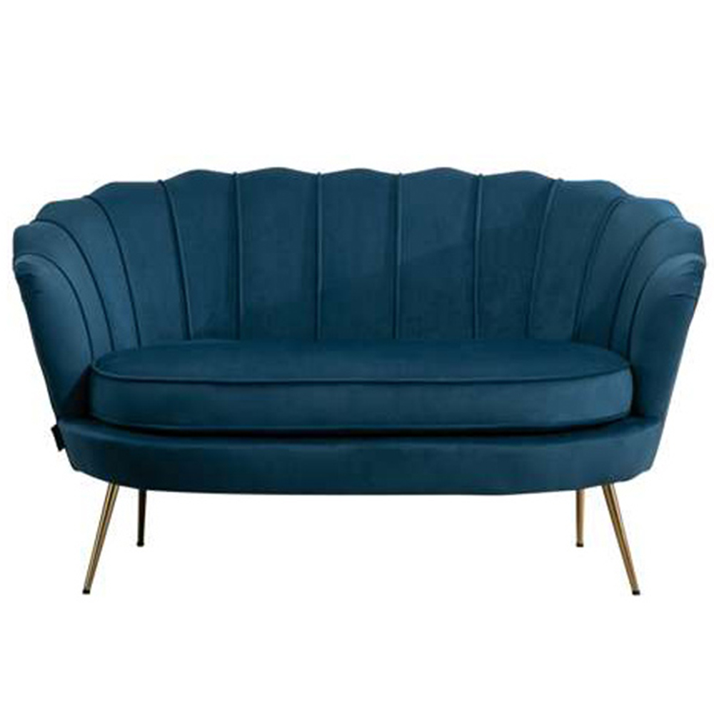 Ariel 2 Seater Blue Fabric Sofa Image 3