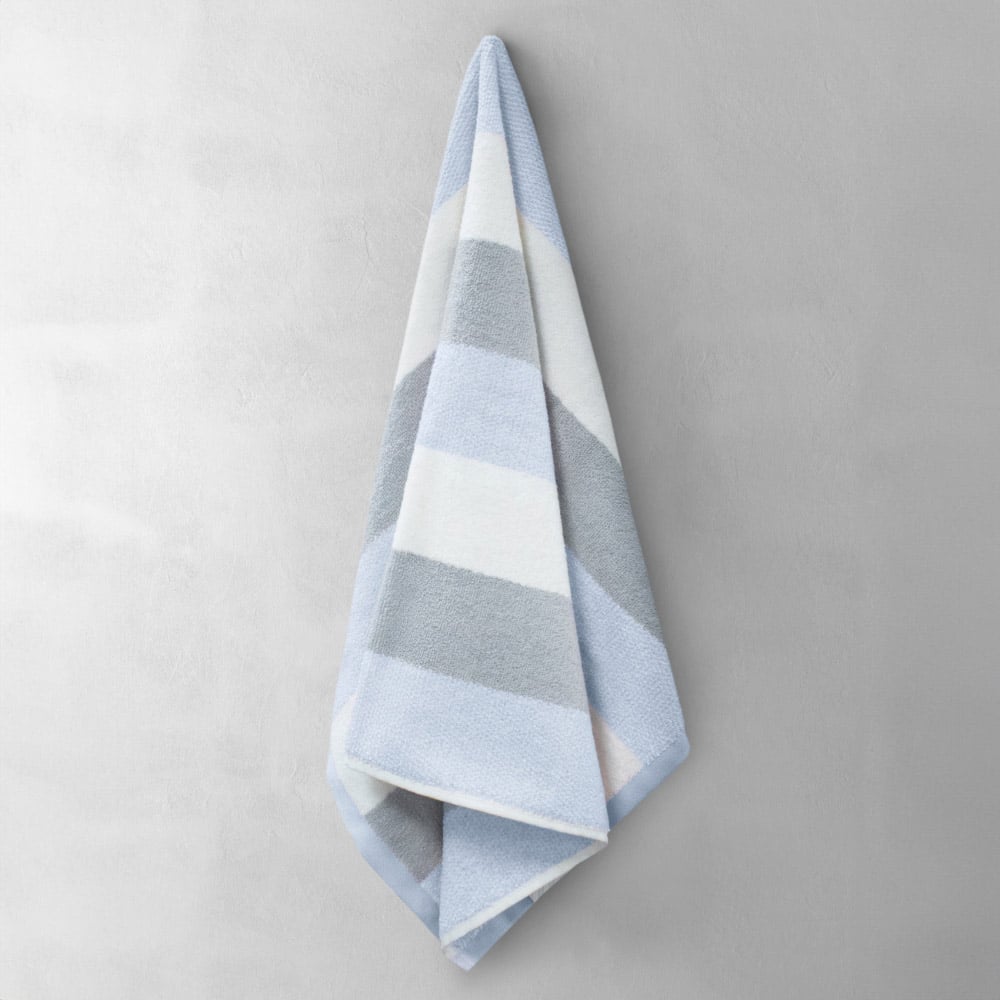 Velosso Weston Blue Strip Hand Towel Set of 2 Image 3