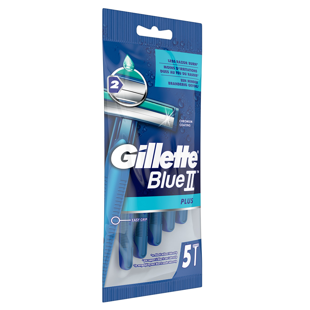 Gillette Blue II Plus Disposable Razors 5 Pack Image 2