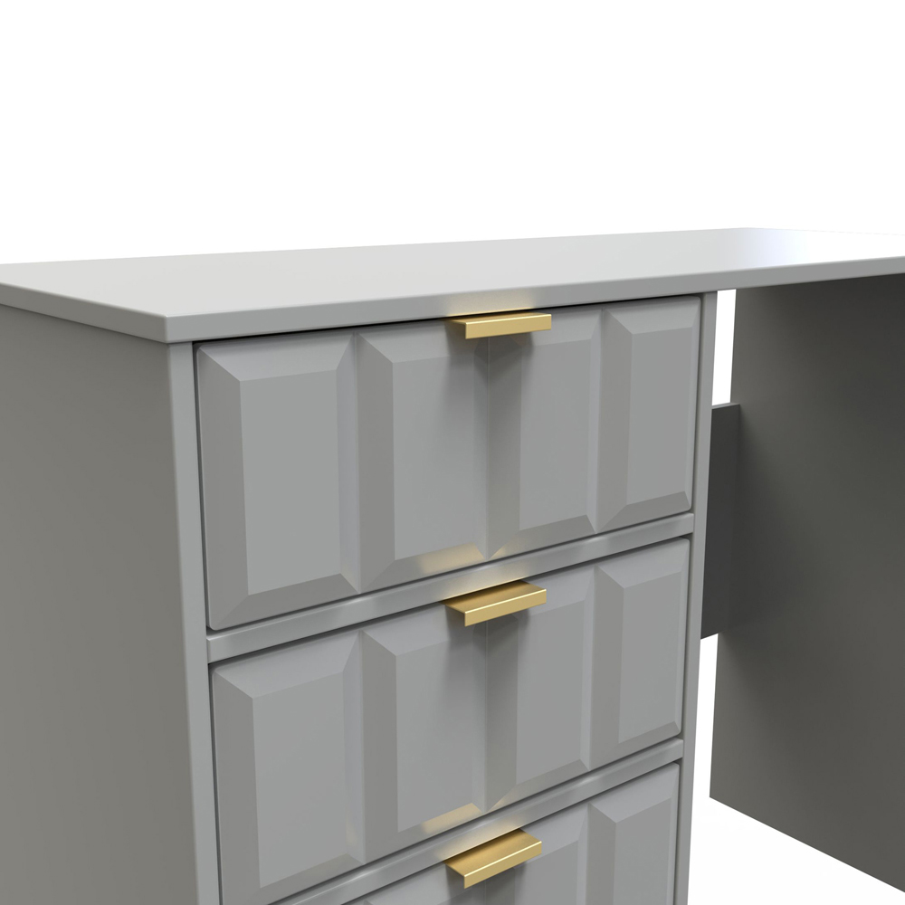 Crowndale Cube 4 Drawer Dusk Grey Dressing Table Image 5