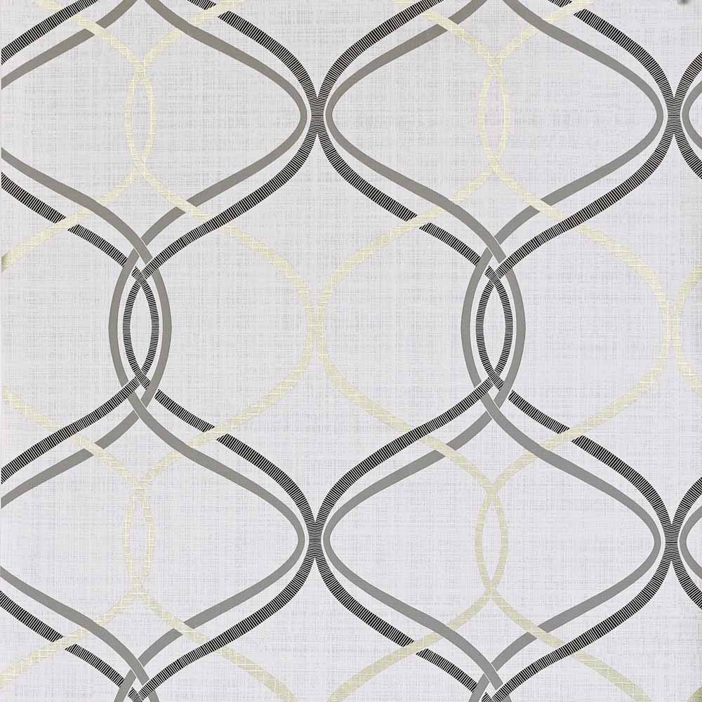 Arthouse Twisted Ogee Grey and Gold Wallpaper Image 1