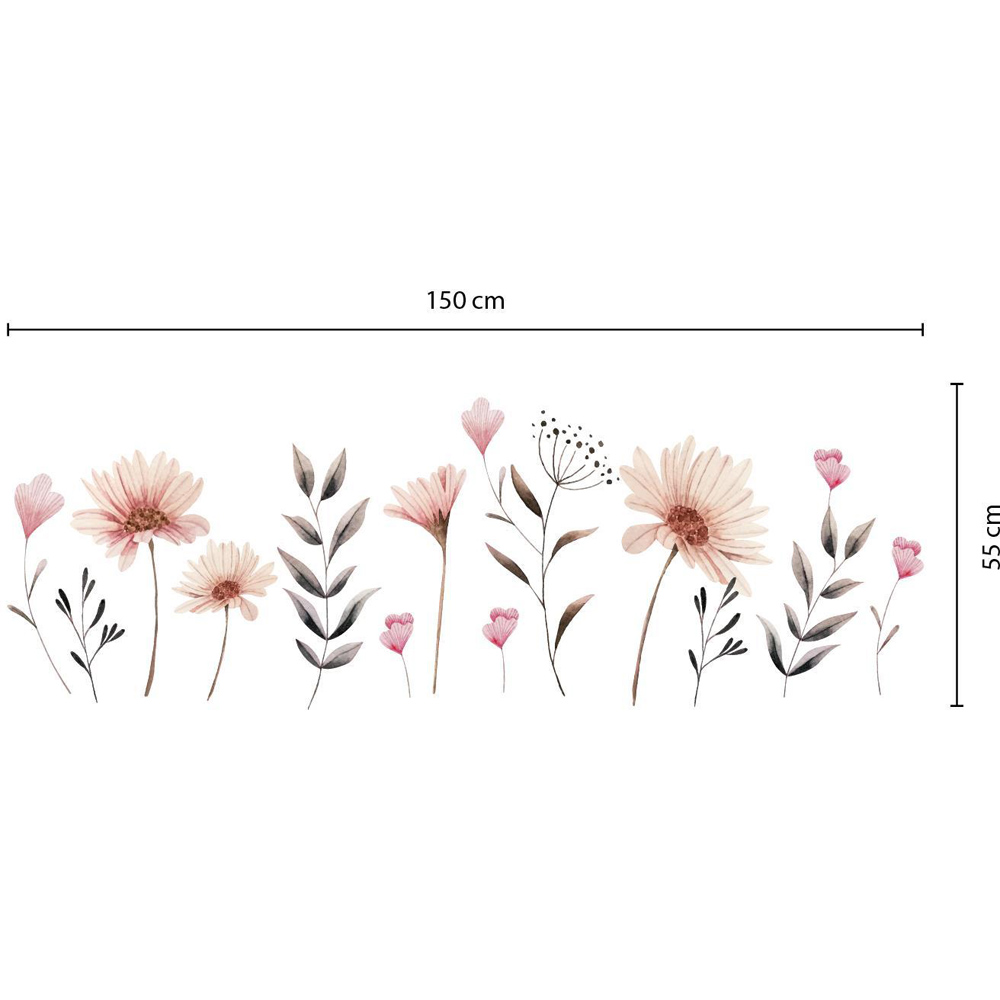 Walplus Flower Theme Delicate Watercolour Flowers Wall Stickers Image 4