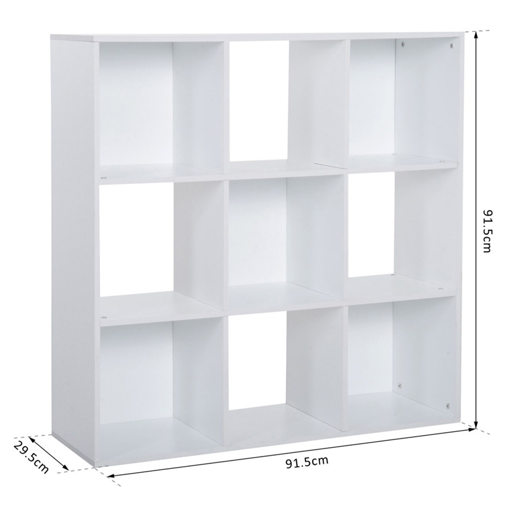 HOMCOM 9 Cube White Storage Cupboard Bookshelf Image 9