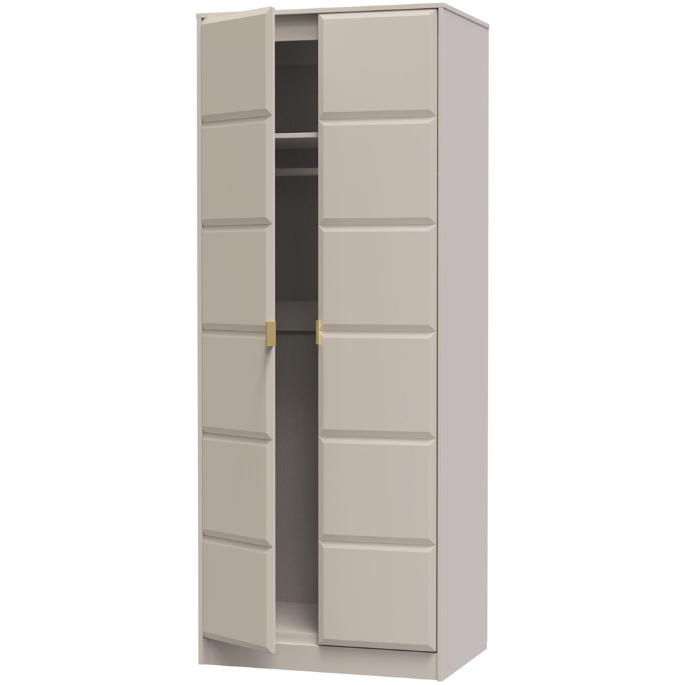 Crowndale Cube 2 Door Matt Kashmir Wardrobe Ready Assembled Image 5