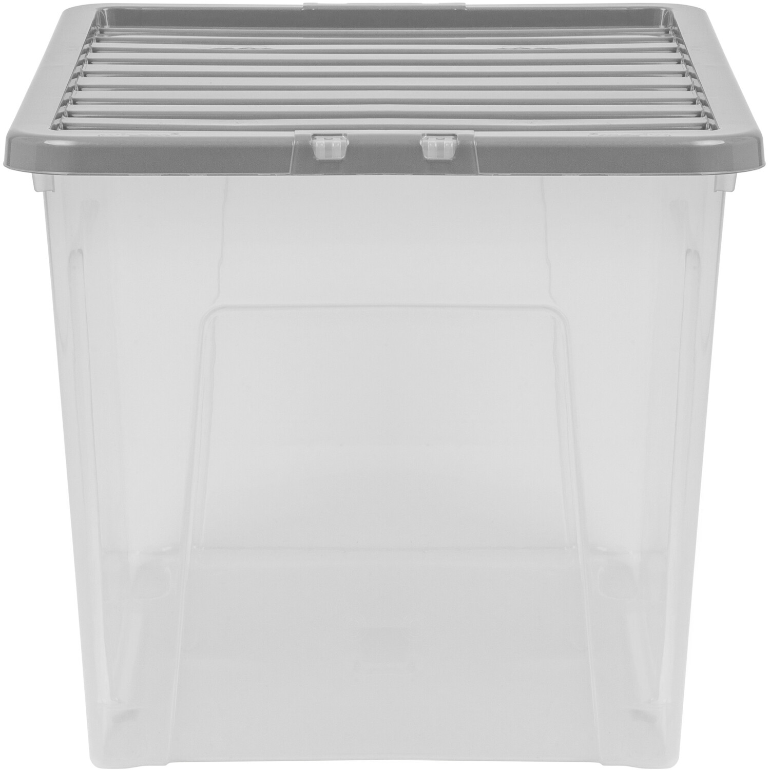 Wham 102L Clear Grey Crystal Storage Box with Lid Image 3