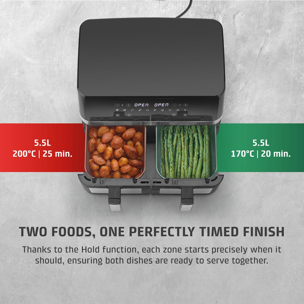 CASO Design DuoChef 3186 Black 14L Dual Air Fryer Image 5