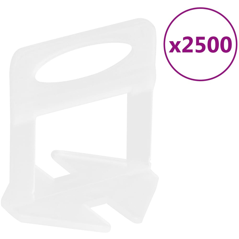 Wallplus Transparent Tile Levelling Clip 1mm 2500 Pack Image 3