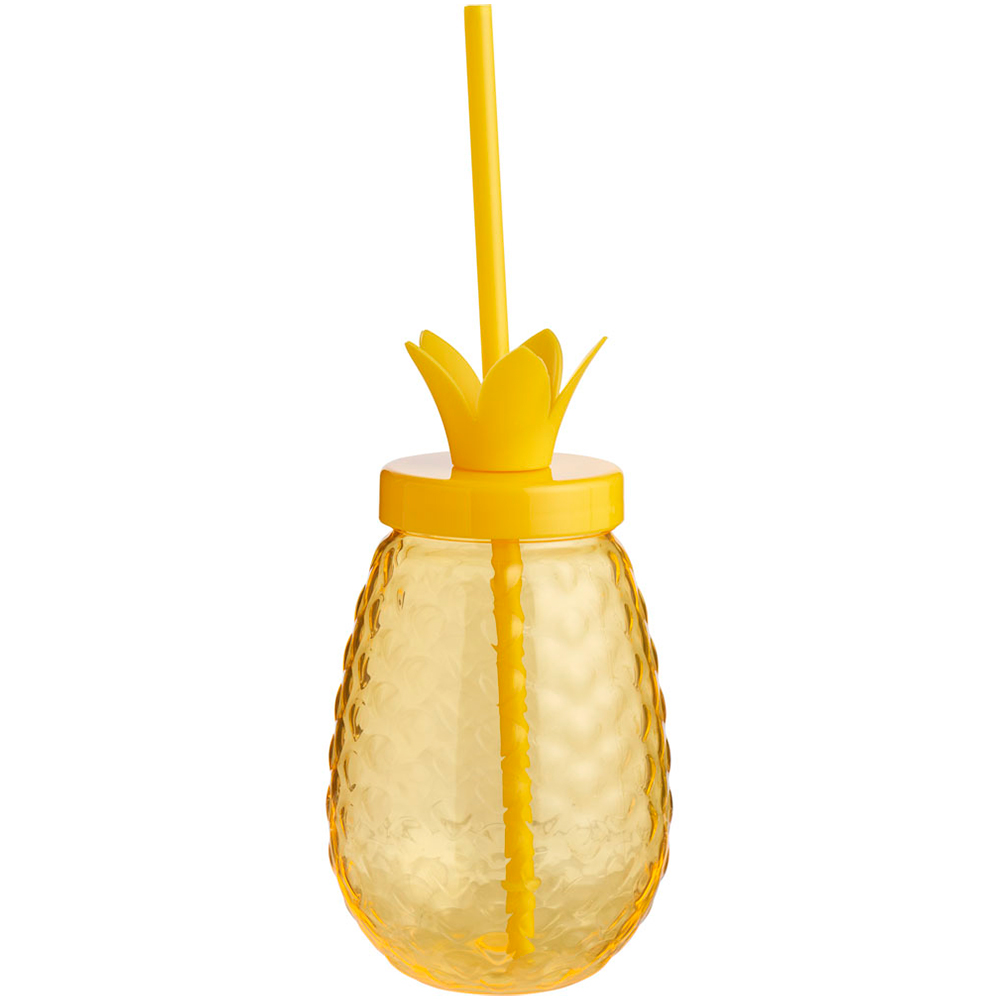 Wilko Summer Pineapple Straw Tumbler Image 3