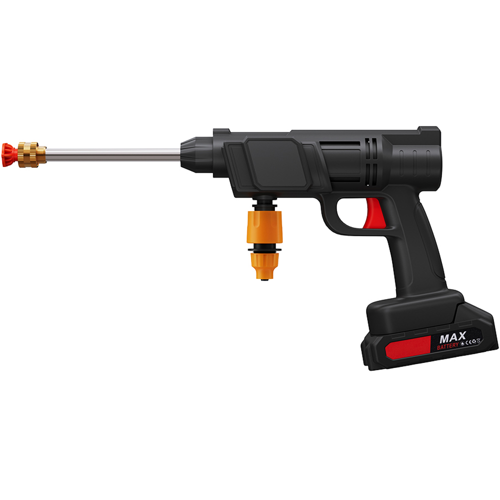 Living and Home Black Electric Cordless Handheld Pressure Washer with 2 Battery Image 3