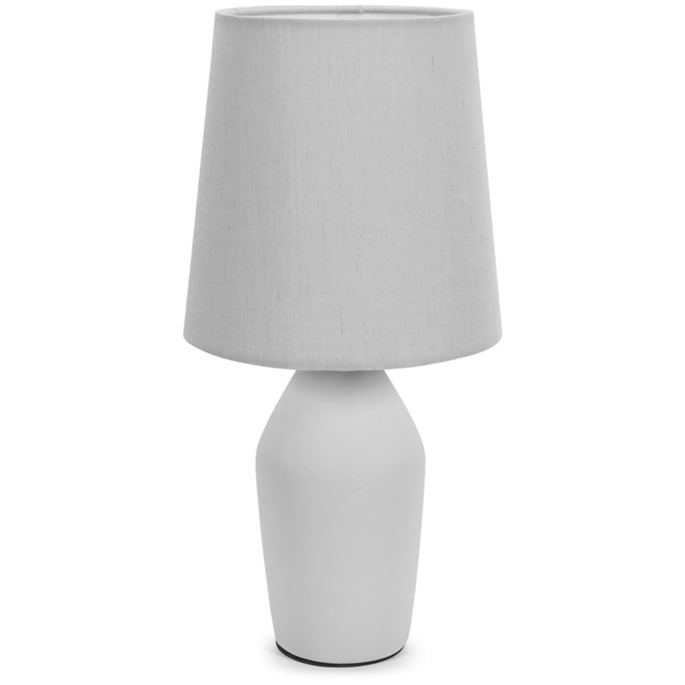 ValueLights Arlo Grey Shade Ceramic LED Table Lamp Image 1