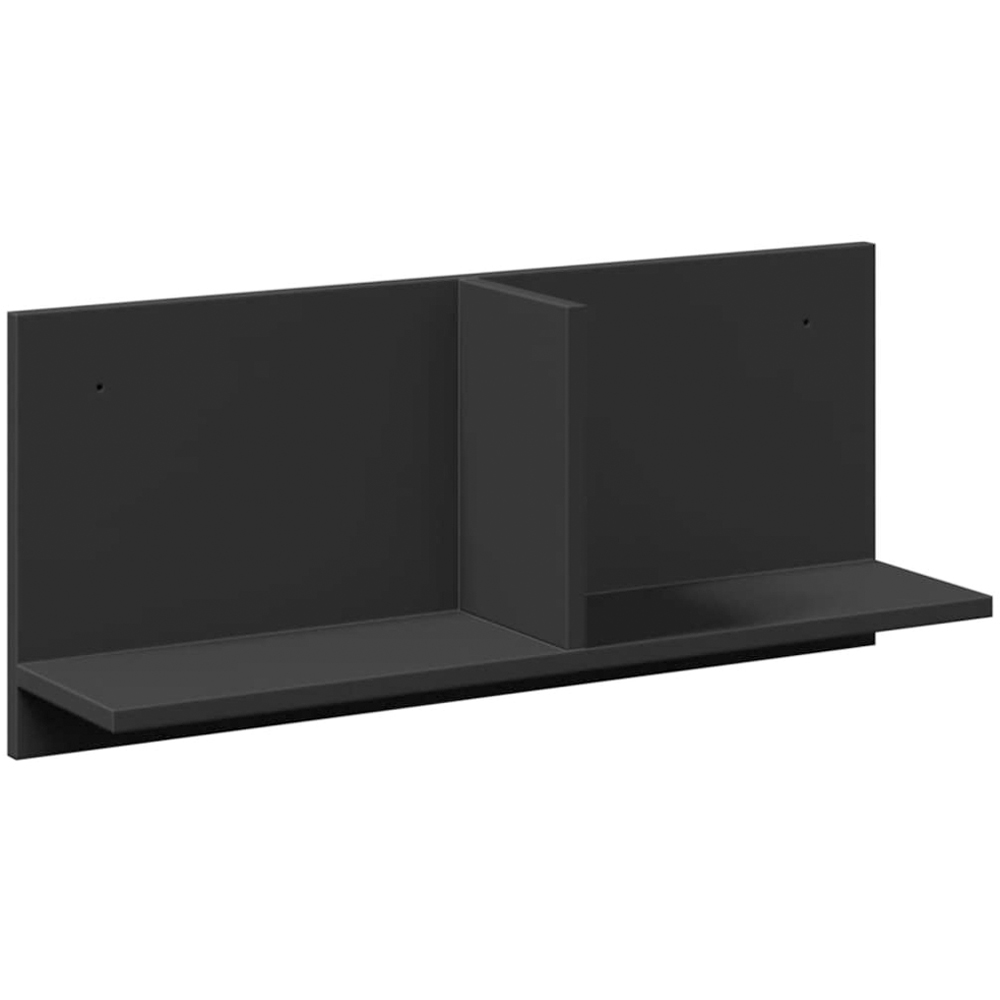vidaXL 2 Shelf Black Wall Cabinet Image 1