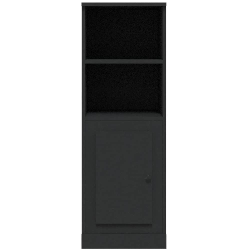 vidaXL 2 Door 2 Open Shelf Black Highboard Image 6