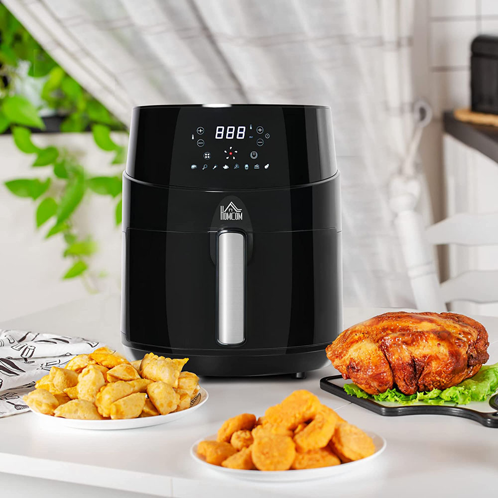 HOMCOM 4.5L Black Air Fryer 1500W Fryer Image 2