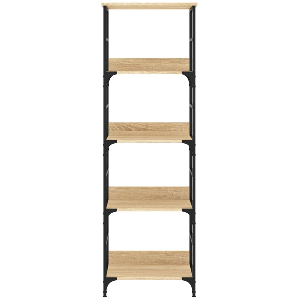 vidaXL 4 Open Shelf Sonoma Oak Bookshelf Image 4