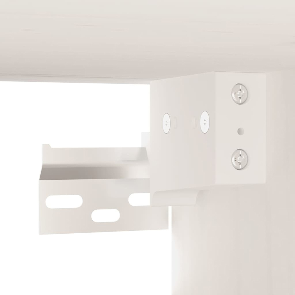 vidaXL 2 Door White Solid Wood Pine Wall Cabinet Image 7