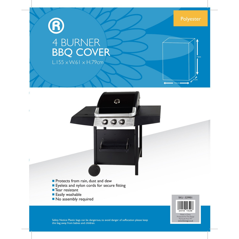 4 Burner BBQ Cover Image 1
