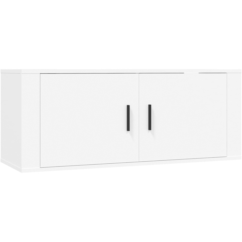 vidaXL 2 Door White Wall Mounted TV Cabinet Image 2