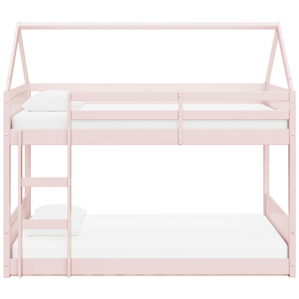 Home Detail Miller Pink Wooden House Bunk Bed Image 4