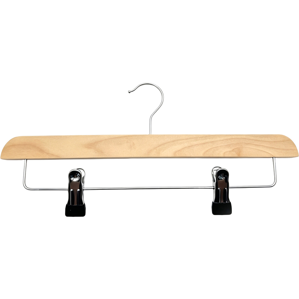 Pack of 3 My Laundry Wood Trouser Hangers Natural Image 3