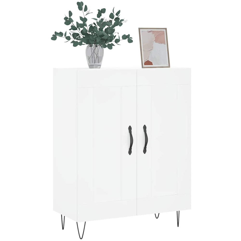 vidaXL 2 Door White Sideboard Image 3