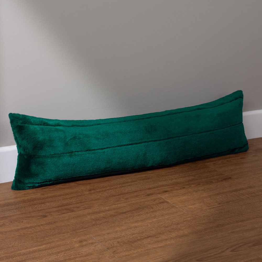 Paoletti Empress Emerald Faux Fur Draught Excluder Image 2