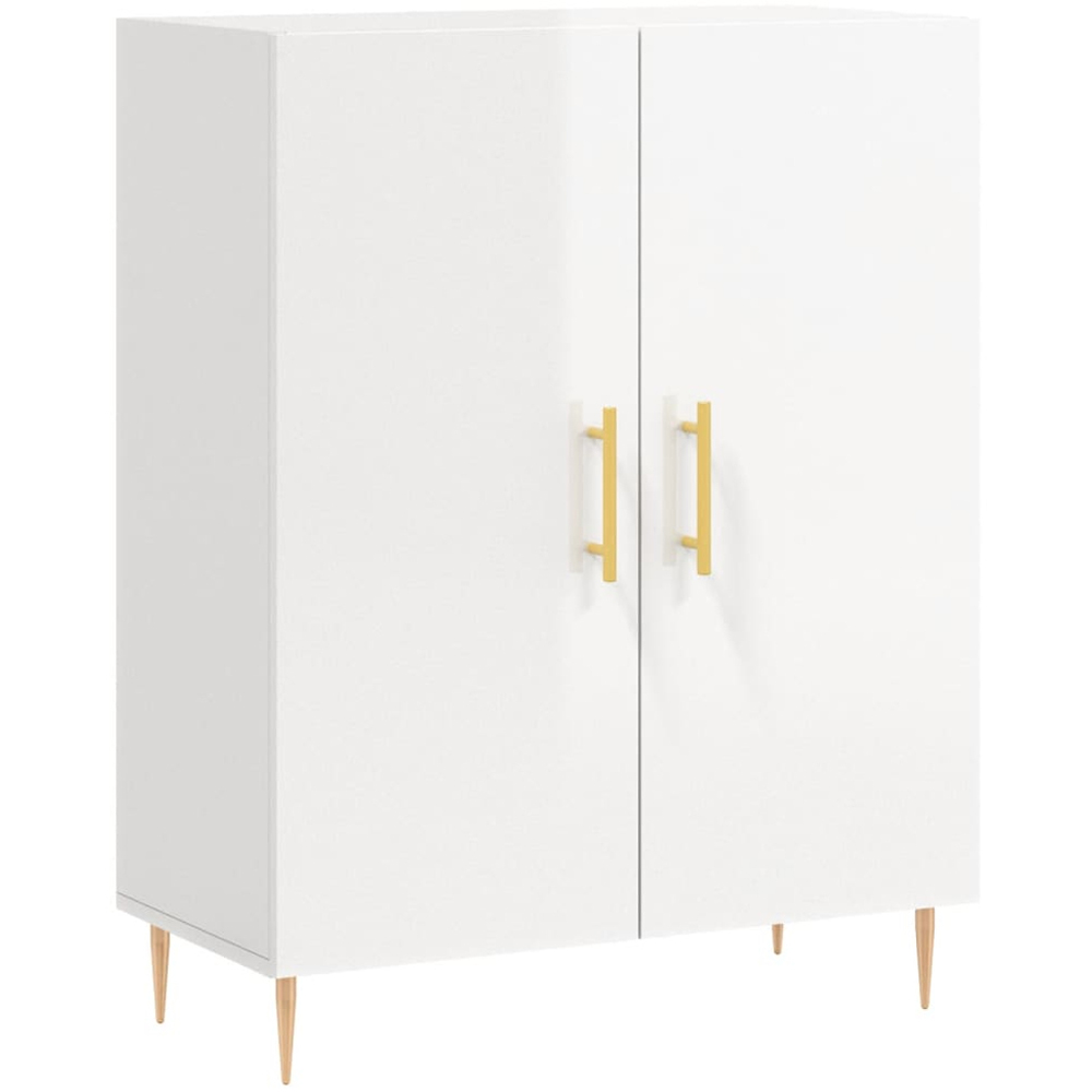 vidaXL 2 Door High Gloss White Sideboard Image 2