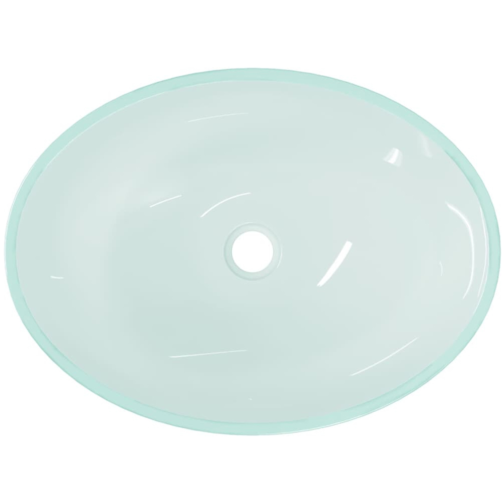 vidaXL Frosted Glass Wash Basin 140 x 500 x 370mm Image 4