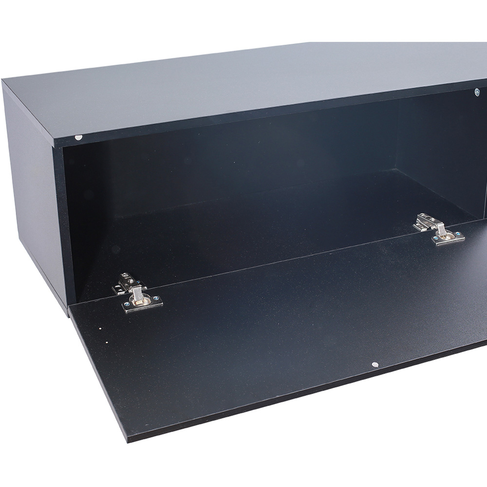 Living and Home 2 Door Black Wall Mounted Floating TV Unit Image 5