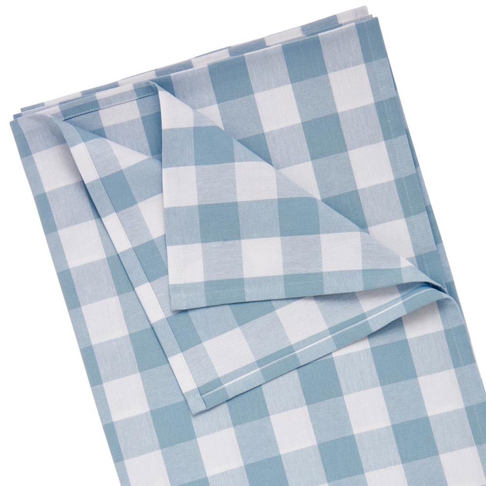 Wilko Blue Gingham Tablecloth 130 x 180cm Image 3