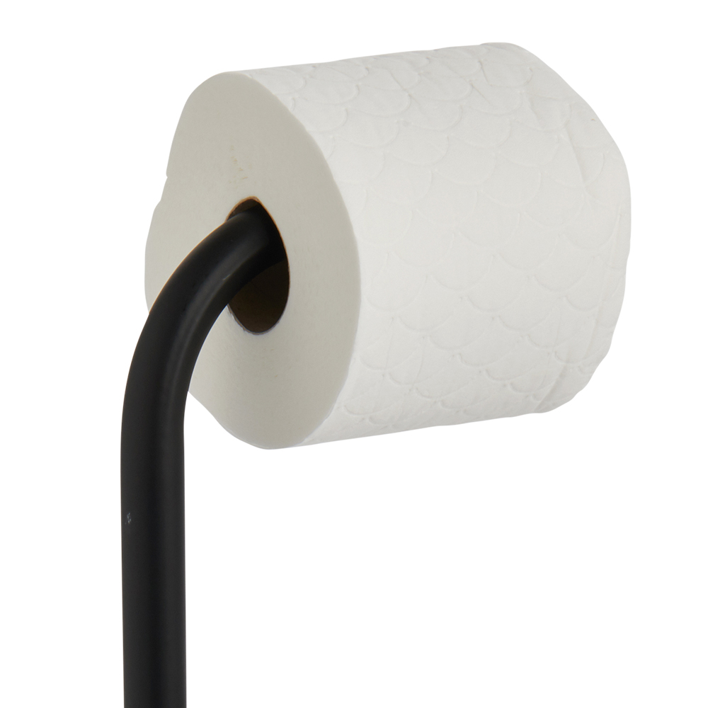 Wilko Black Freestanding Toilet Roll Holder Image 5