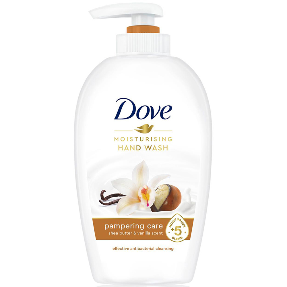 Dove Moisturising Pampering Care Shea Butter and Vanilla Hand Wash 250ml 12 Pack Image 3