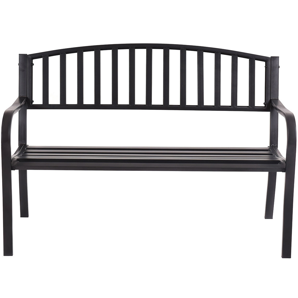 Costway Steel Streak Design Garden Bench Image 3