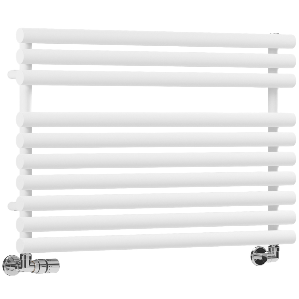 Terma Rolo Towel 2002BTU White Heated Towel Rail 590 x 900mm Image 1