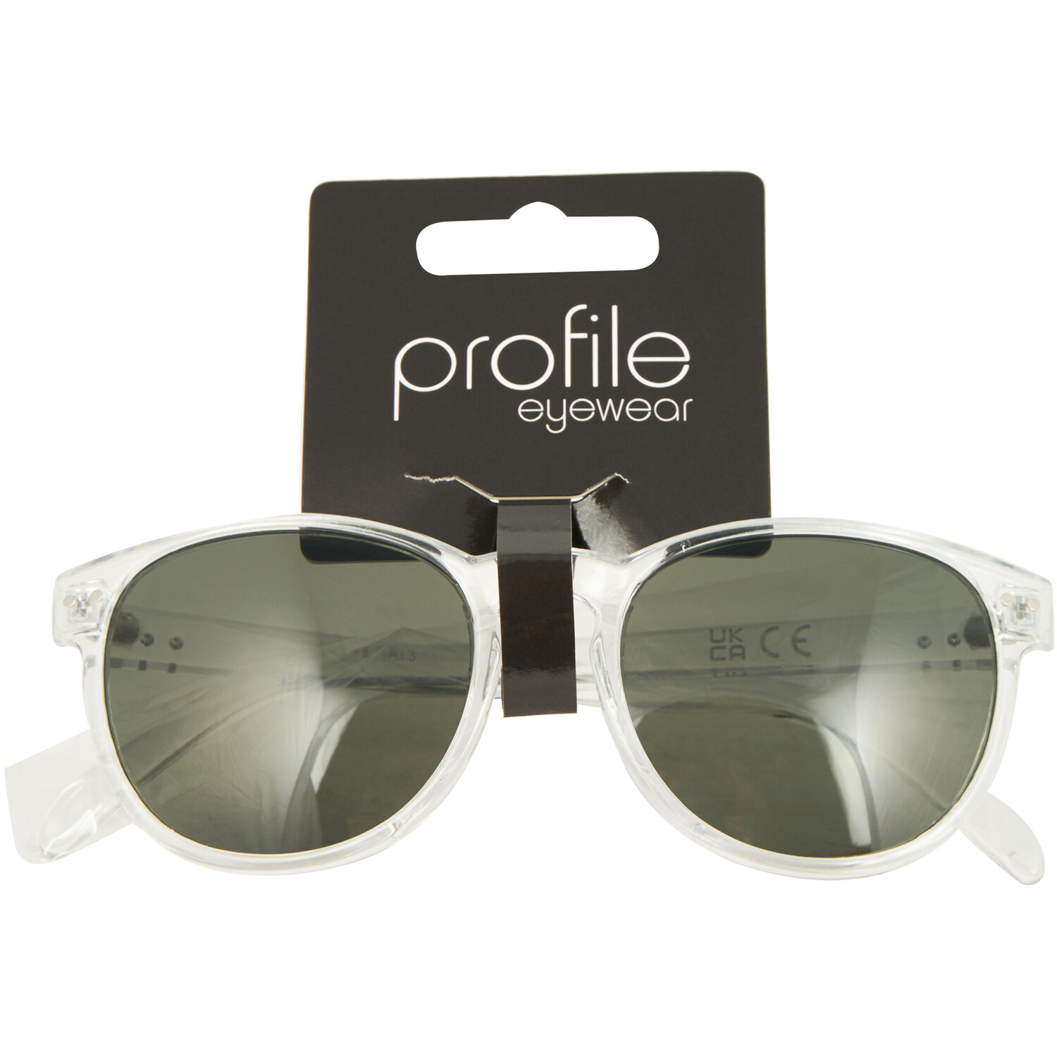Unisex Clear Frame Sunglasses - Clear Image 1