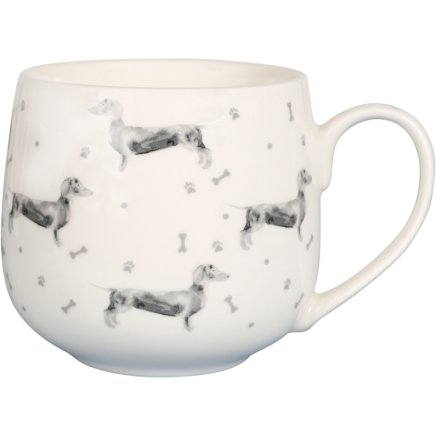 Sausage White Dog Mug Image 1