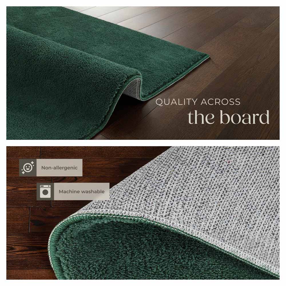 tectake Zonelle Green Short Pile Ultra Soft Rug 150 x 80cm Image 5