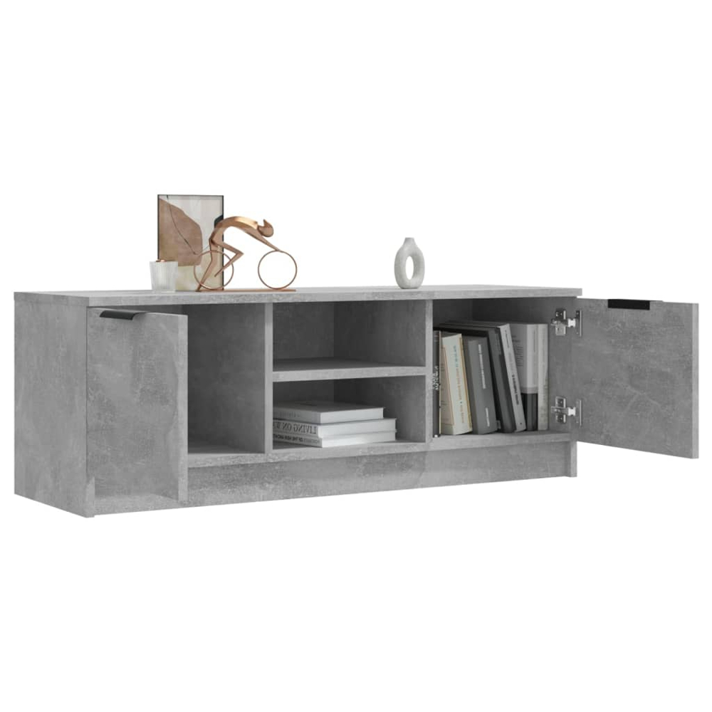 vidaXL 2 Drawer 2 Shelf Concrete Grey TV Cabinet Image 6