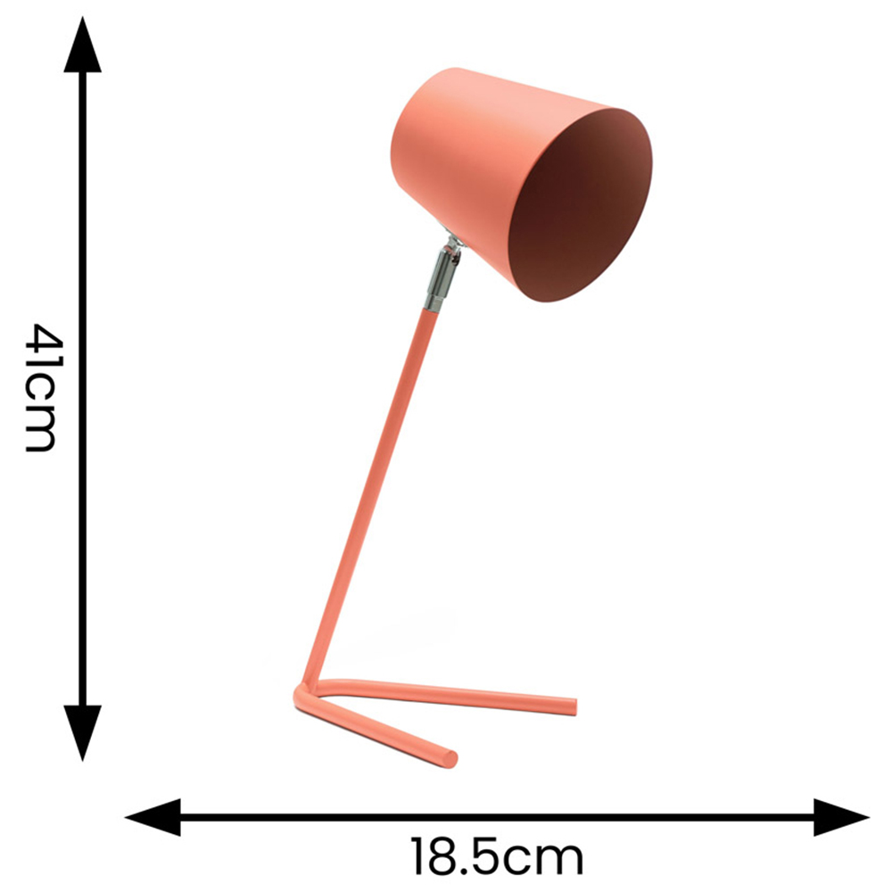 ValueLights Lark Coral Peach Metal Reading LED Table Lamp Image 5