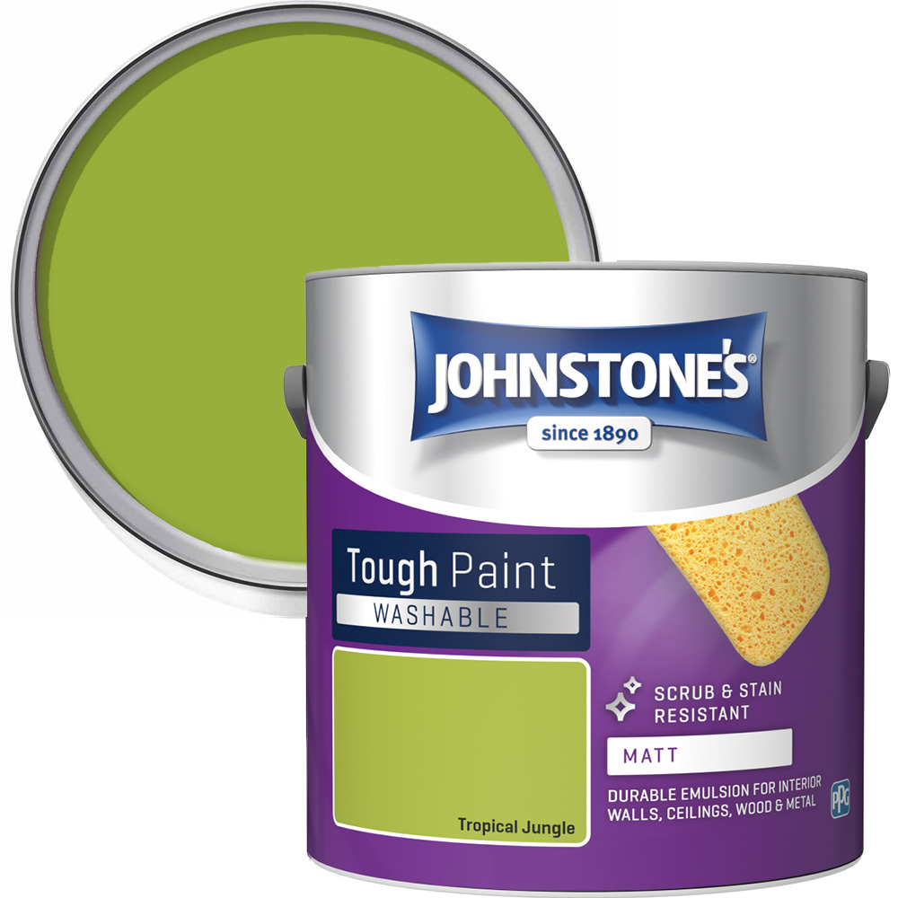 Johnstone's Washable Tropical Jungle Matt Emulsion Paint 2.5L Image 1