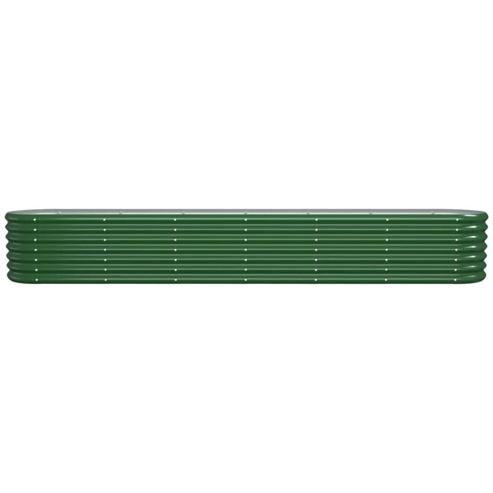 vidaXL Green Galvanised Steel Rectangular Garden Raised Bed 260 x 40 x 36cm Image 2