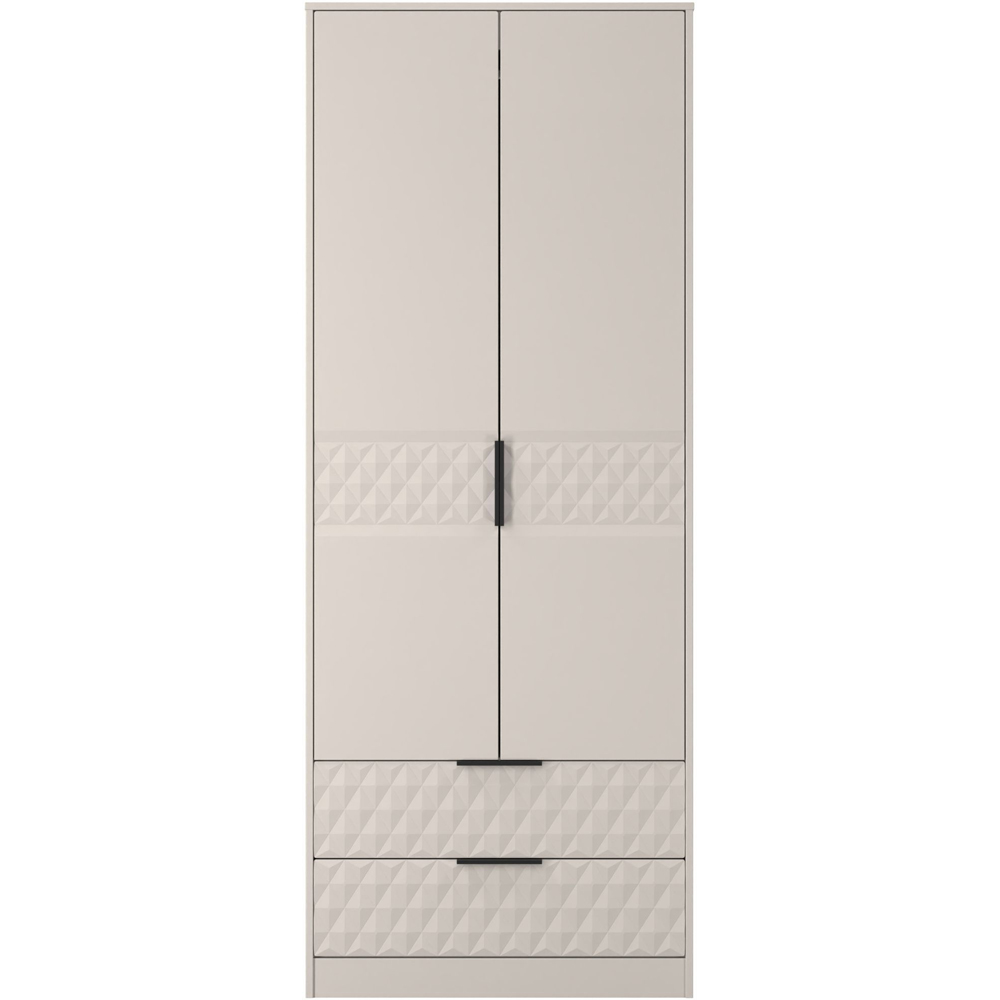 Crowndale Harlequin 2 Door 2 Drawer Kashmir Matt Tall Wardrobe Ready Assembled Image 3