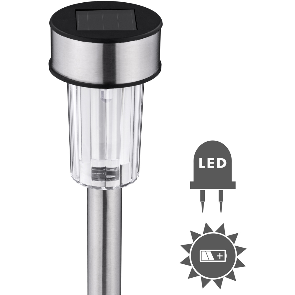 tectake 24 Pack Silver LED Garden Solar Spike Light Image 3