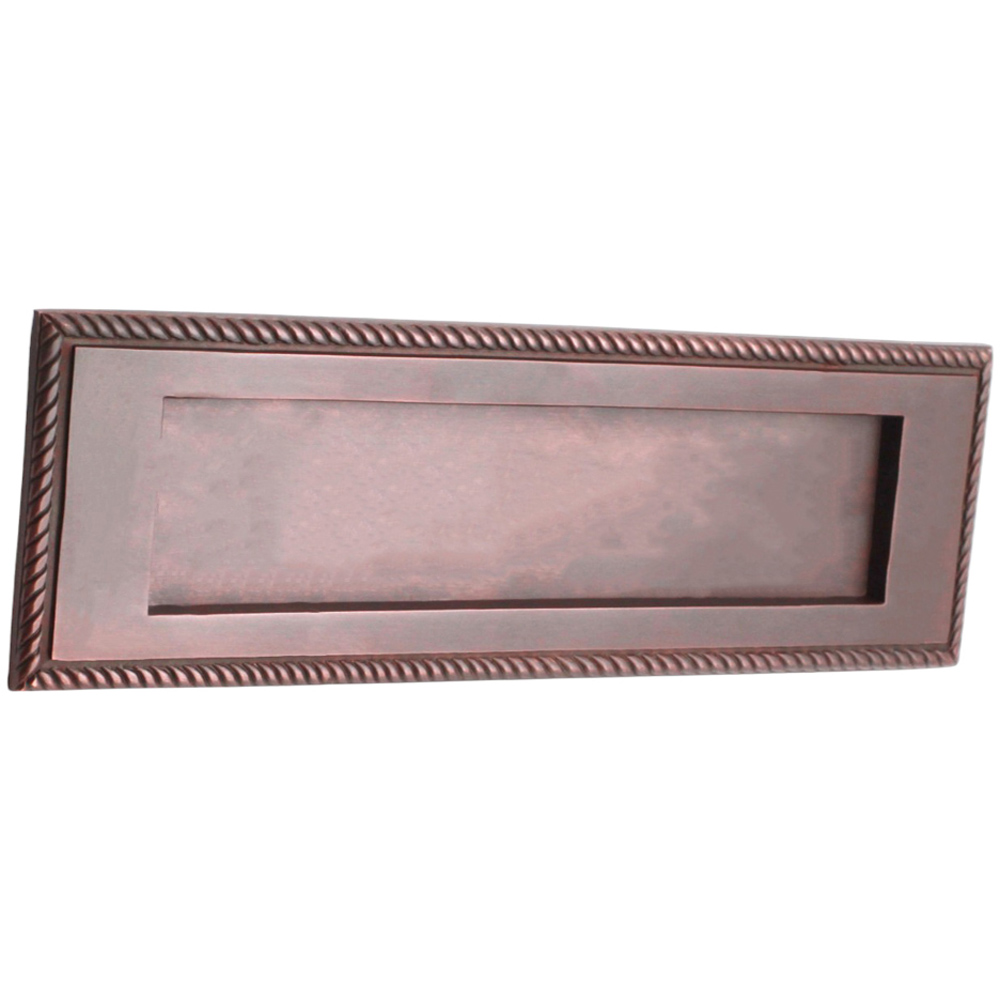 Spira Brass Georgian Aged Bronze Letter Plate 250mm Image 1