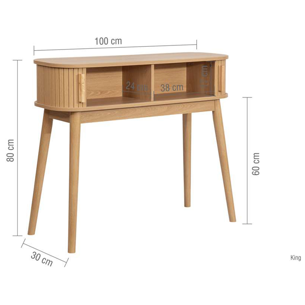 Birlea Axel Oak Console Table Image 9