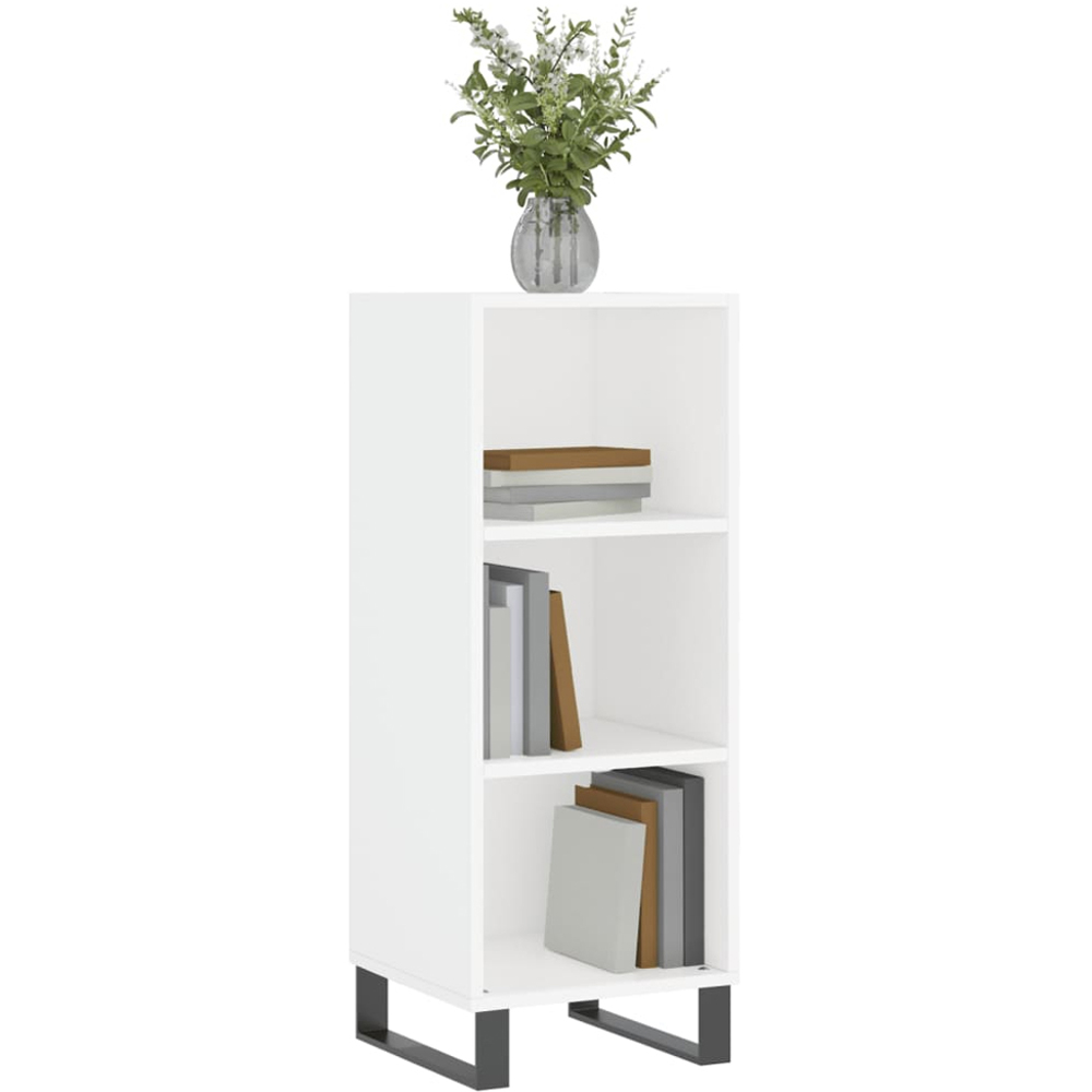 vidaXL 3 Shelf White Sideboard Image 3