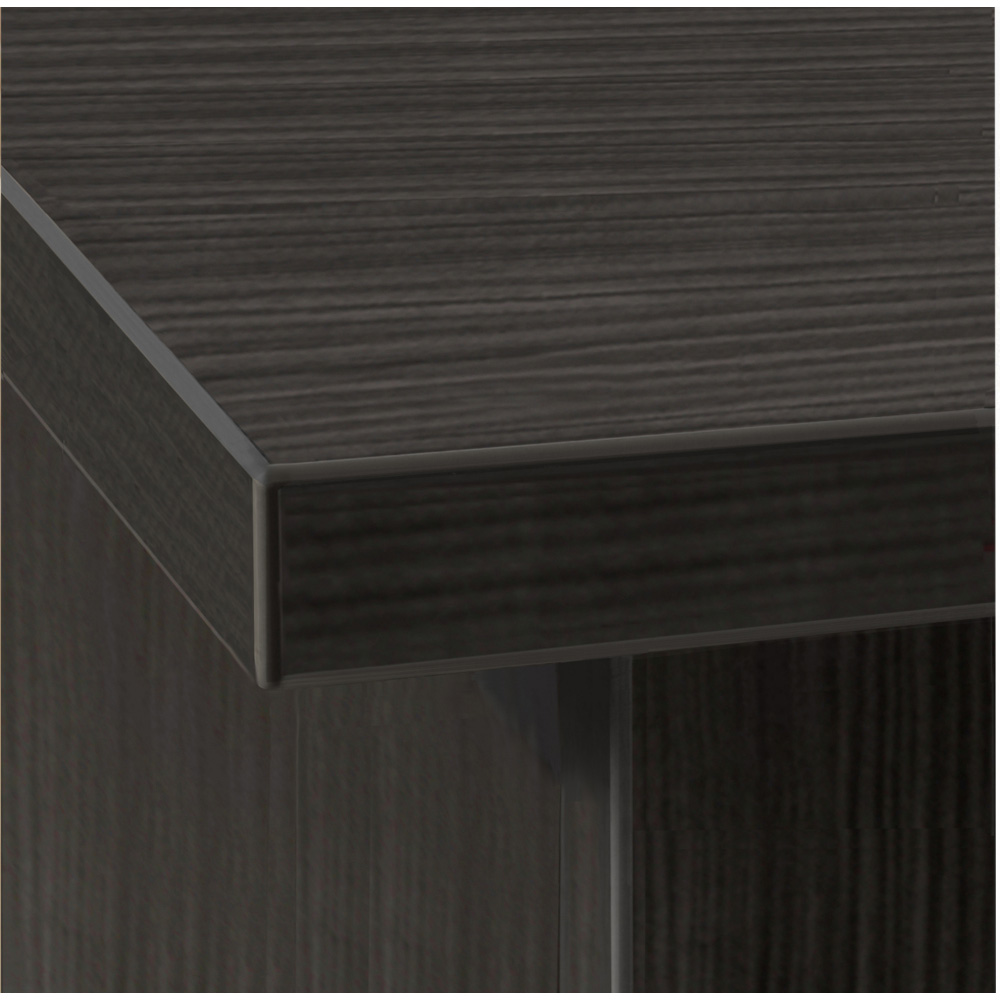 R White Cabinets 2 Door Black Tall Cupboard Image 3