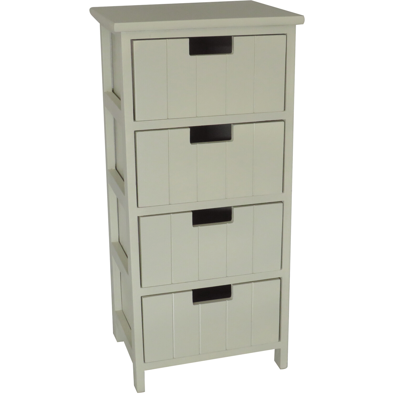 Harten 4 Drawer Storage Tower Greige Image 1